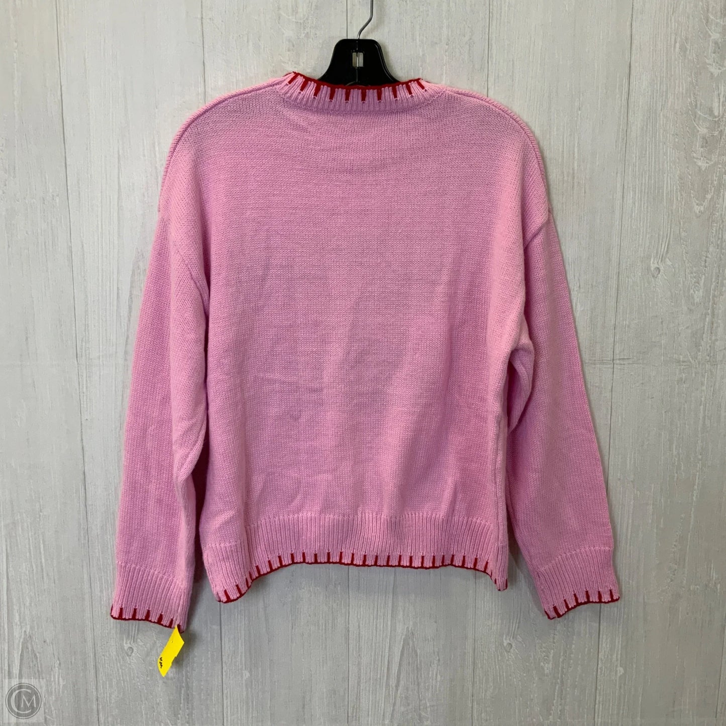Sweater By Clothes Mentor In Pink & Red, Size: L