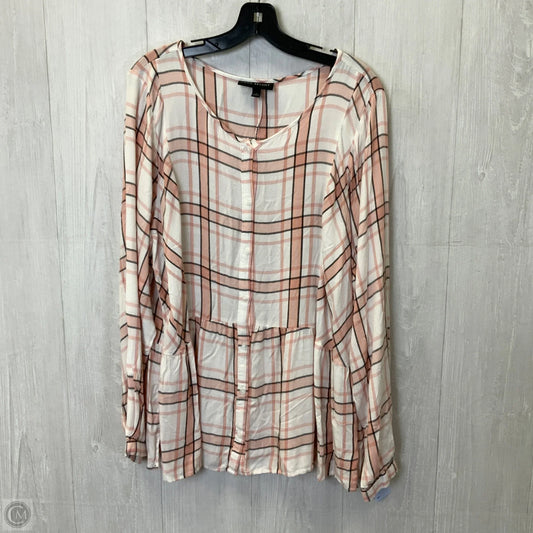 Top Long Sleeve By Lane Bryant In Plaid Pattern, Size: 2x
