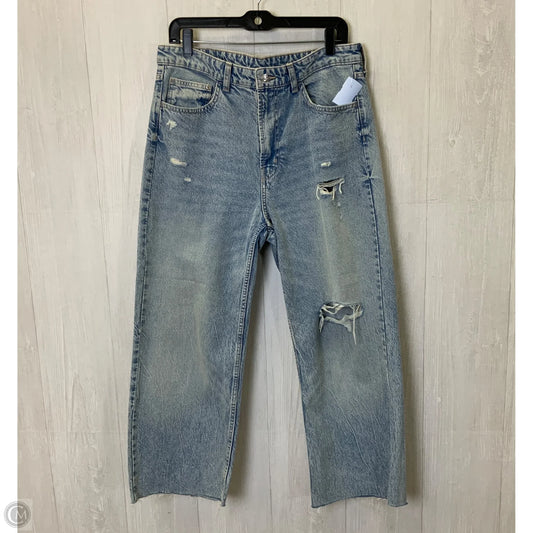 Jeans Straight By H&m In Blue Denim, Size: 12