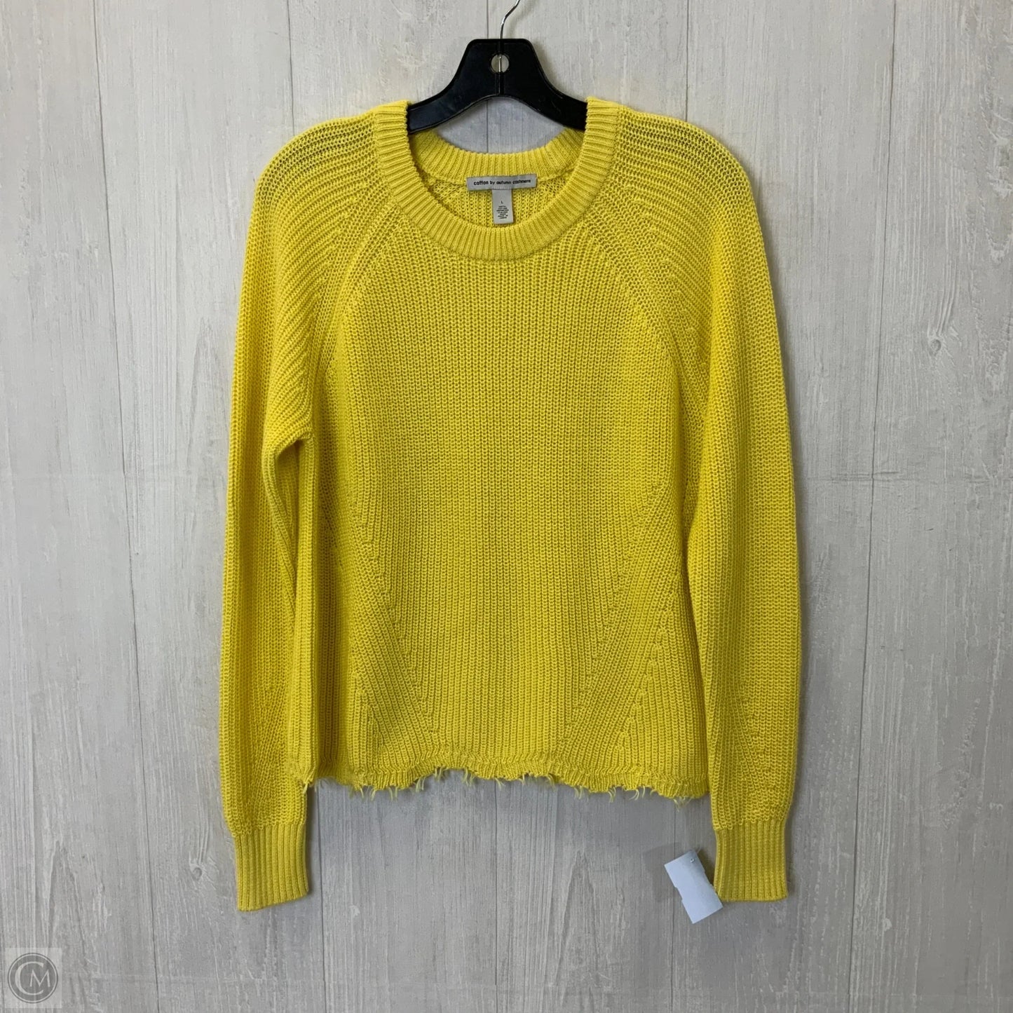 Sweater By Clothes Mentor In Yellow, Size: L