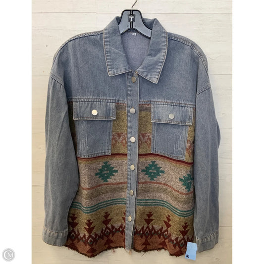 Jacket Denim By Clothes Mentor In Multi-colored, Size: M