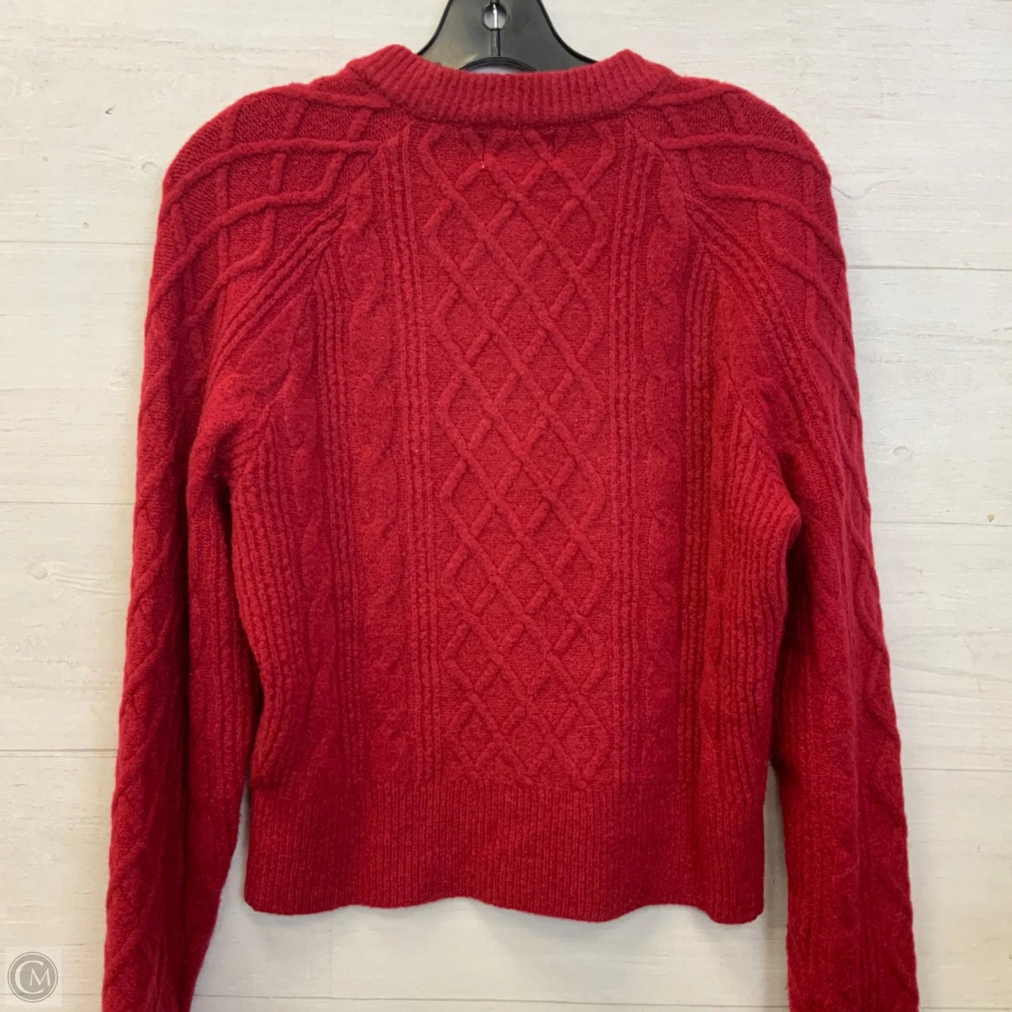 Sweater Cardigan By Universal Thread In Red, Size: M