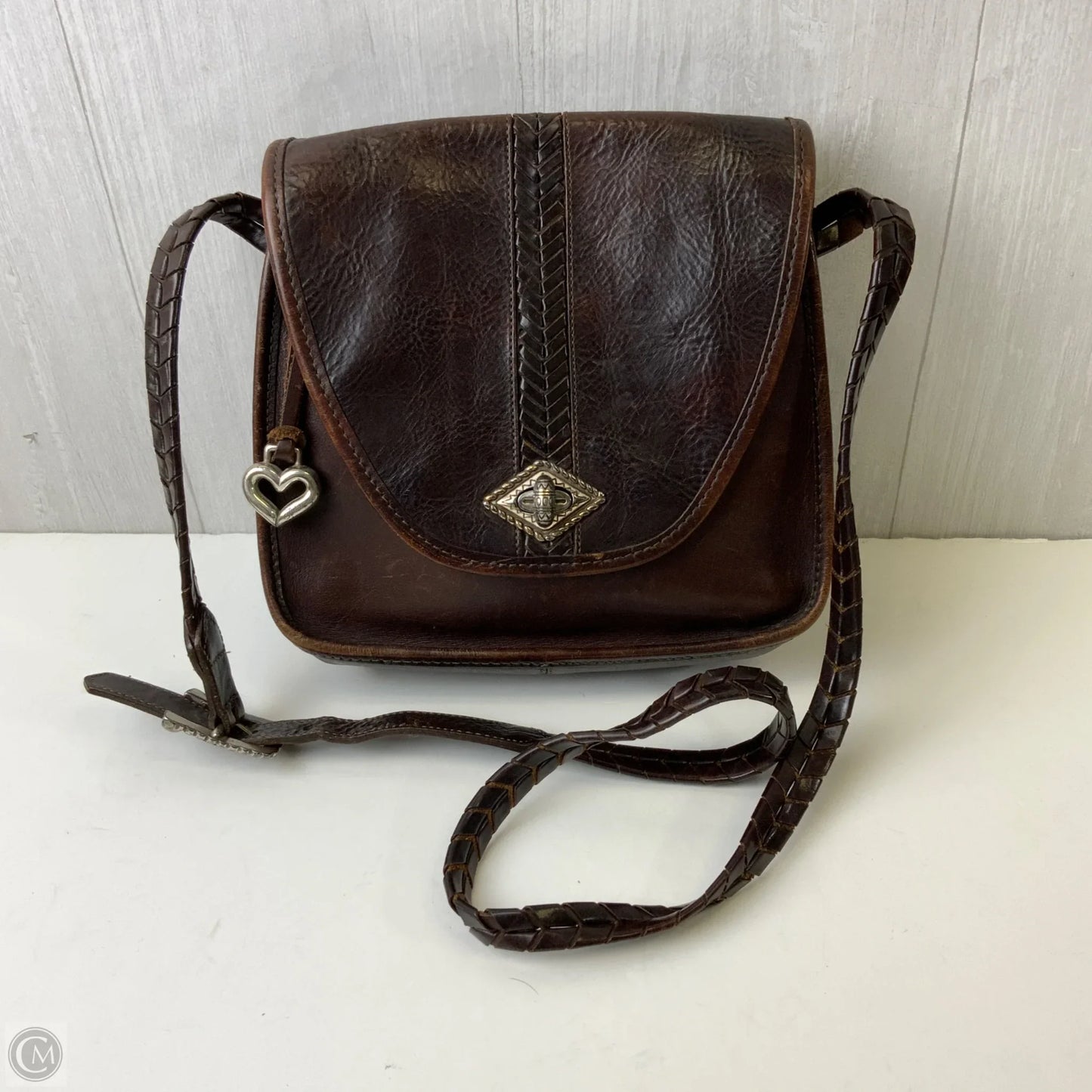 Crossbody Leather By Brighton, Size: Medium