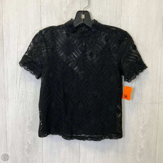 Top Short Sleeve By Zara In Black, Size: S