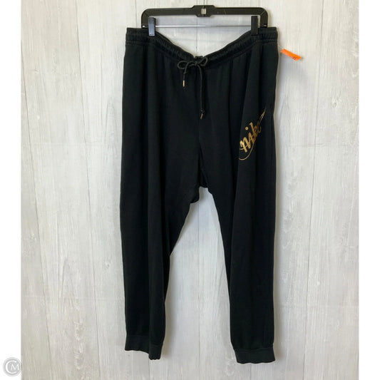 Pants Lounge By Nike In Black & Gold, Size: 2x