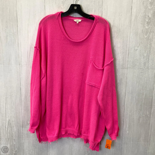 Sweatshirt Crewneck By Easel In Pink, Size: 2x
