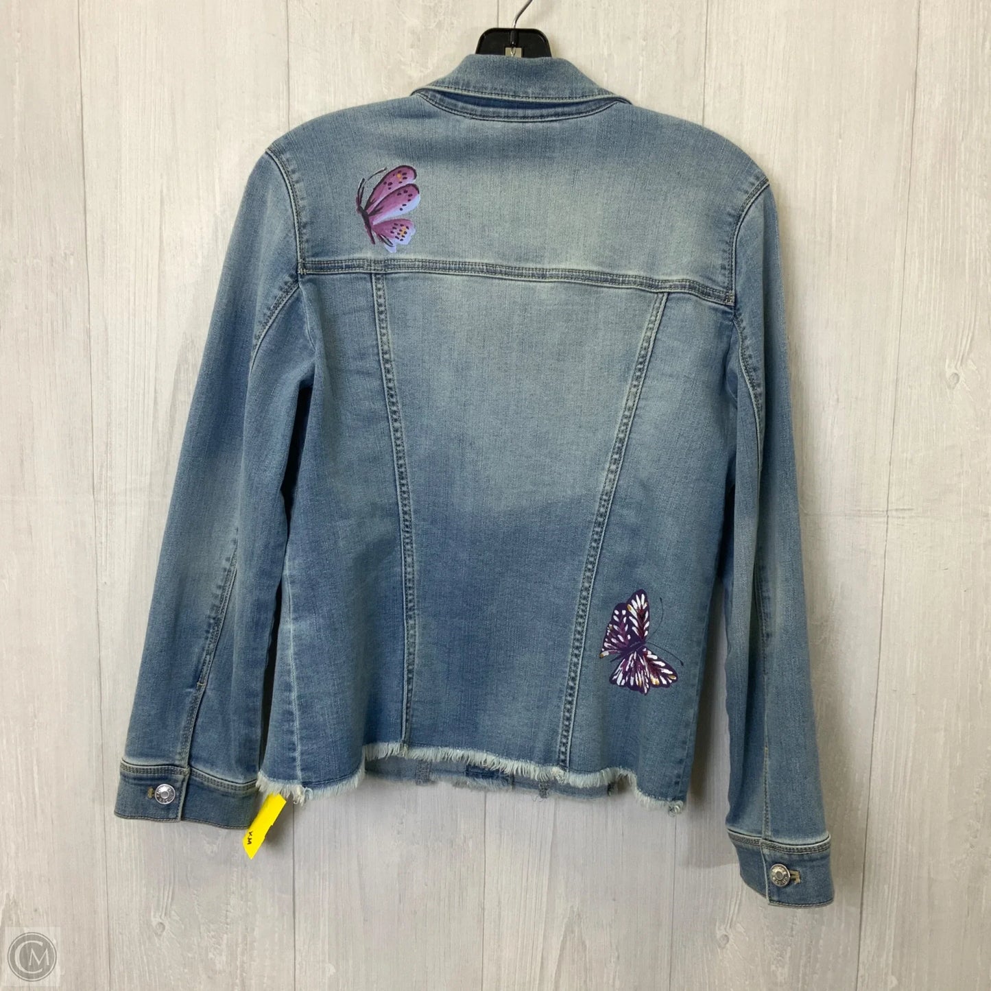 Jacket Denim By Chicos In Blue, Size: S