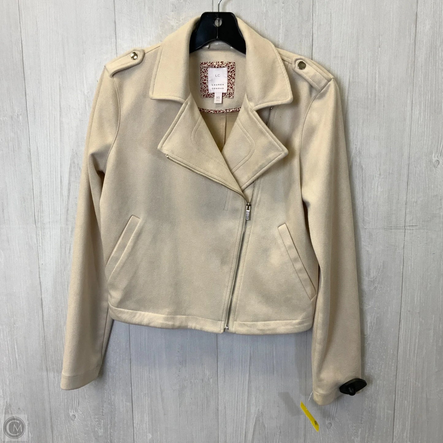 Jacket Moto By Lc Lauren Conrad In Cream, Size: Xs
