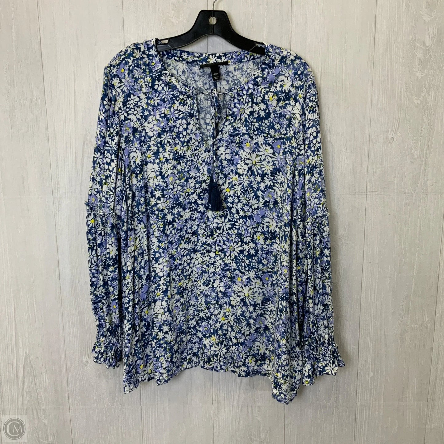 Top Long Sleeve By Lane Bryant In Blue, Size: 2x