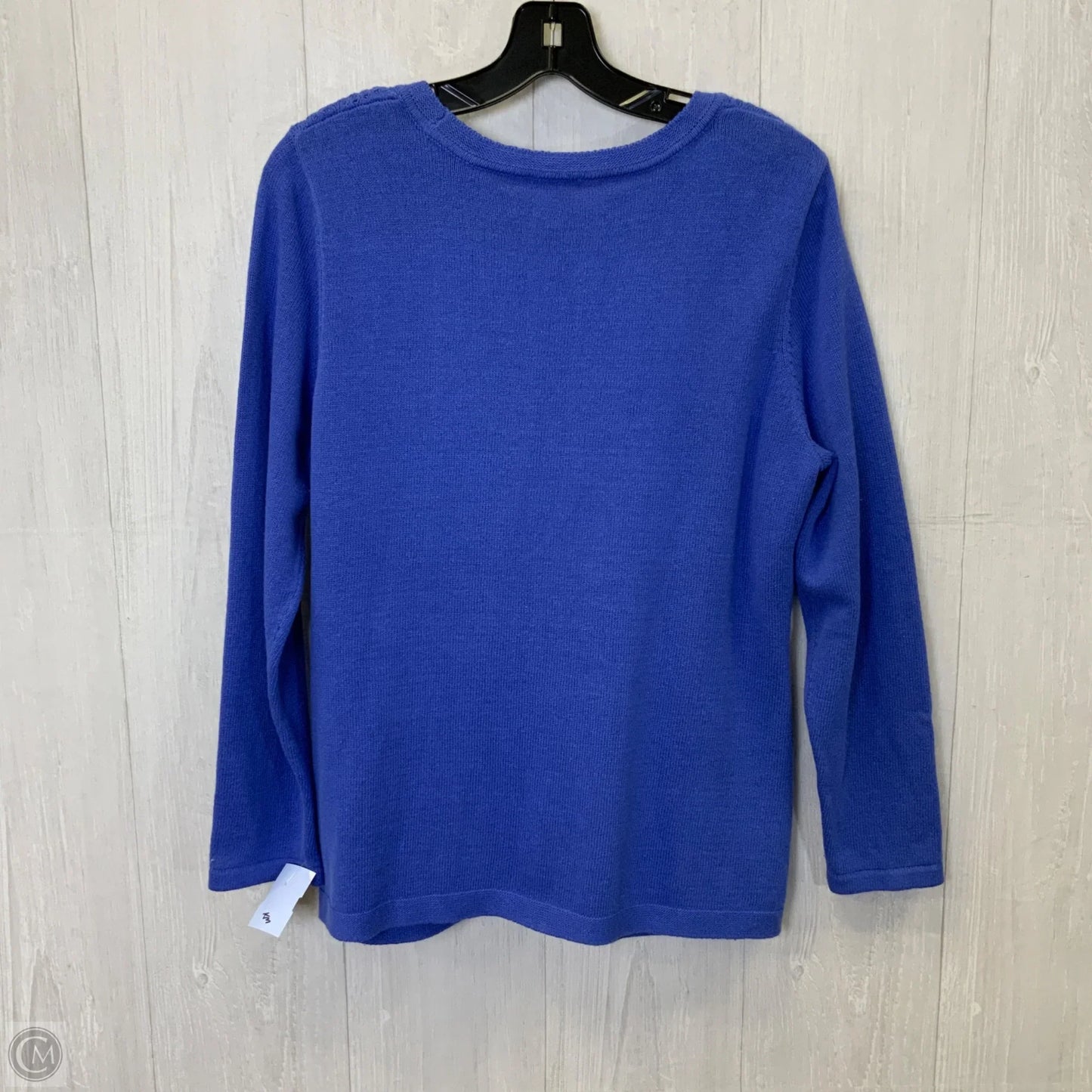 Top Long Sleeve Basic By Talbots In Blue, Size: L