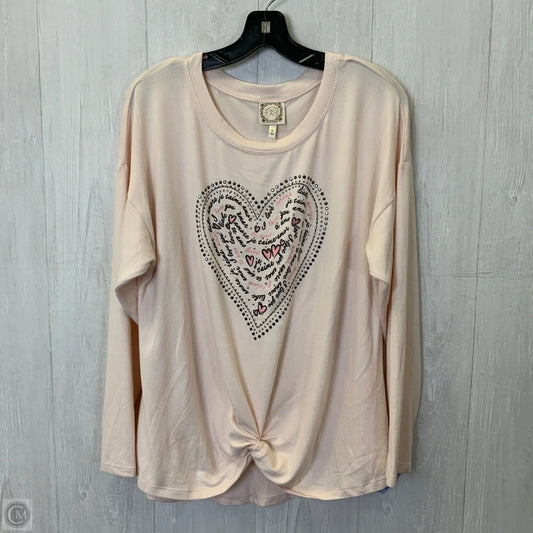 Top Long Sleeve By Clothes Mentor In Pink, Size: 2x