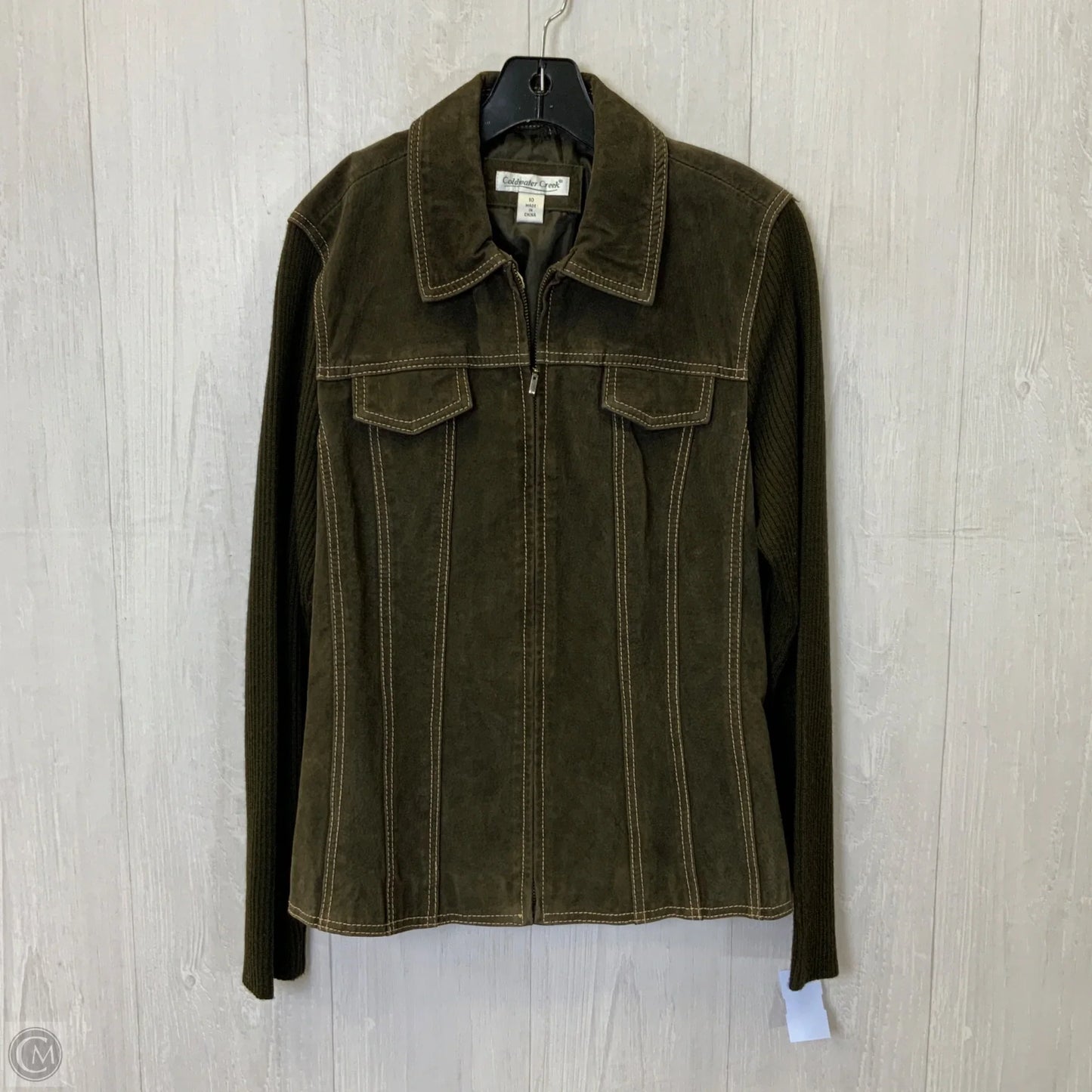 Jacket Shirt By Coldwater Creek In Green, Size: M