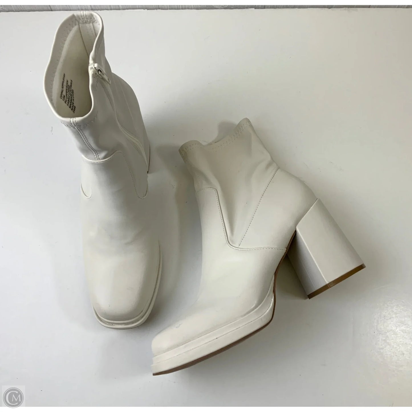 Boots Ankle Heels By Steve Madden In White, Size: 12