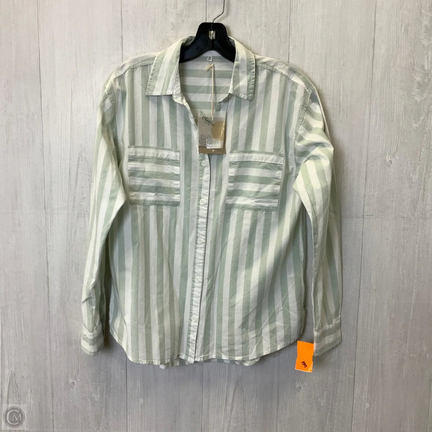 Top Long Sleeve Basic By Thread And Supply In Striped Pattern, Size: S