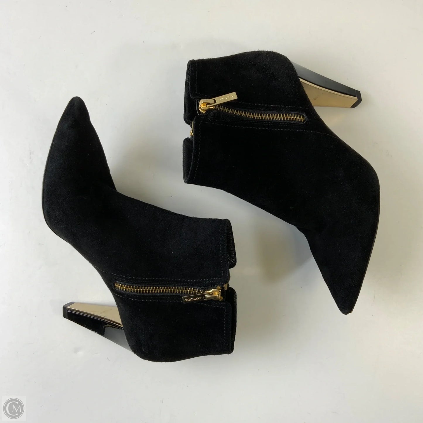 Boots Luxury Designer By Jimmy Choo In Black, Size: 9