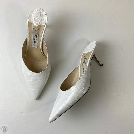 Shoes Luxury Designer By Jimmy Choo In White, Size: 9