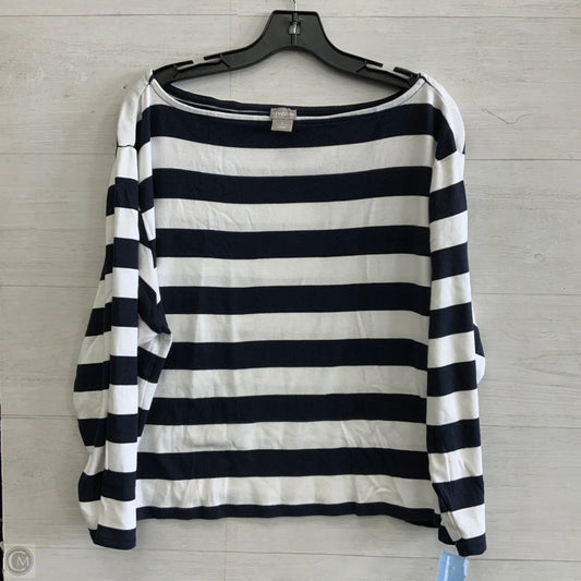 Top Long Sleeve By Chicos In Striped Pattern, Size: Xl