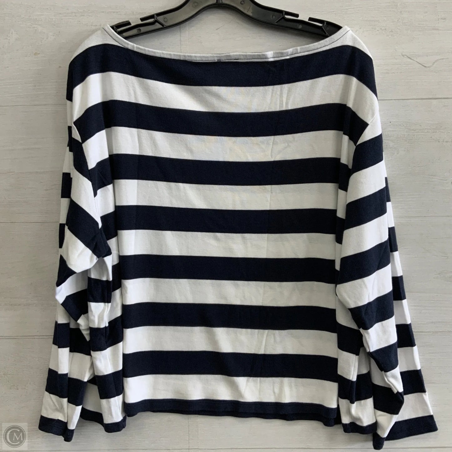 Top Long Sleeve By Chicos In Striped Pattern, Size: Xl