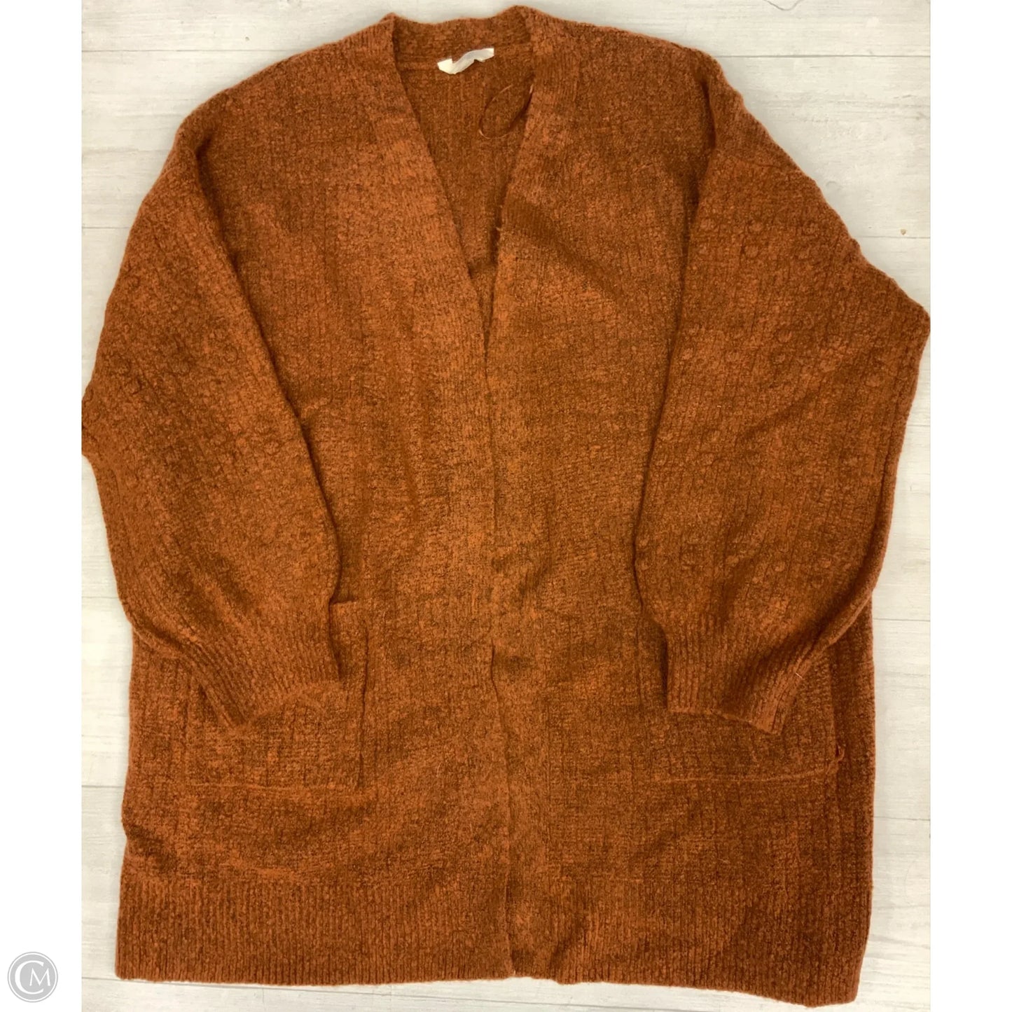Cardigan By Time And Tru In Orange, Size: 3x