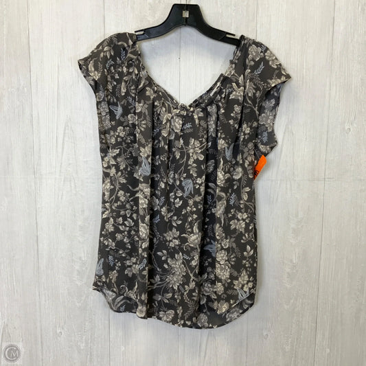 Top Short Sleeve By Lc Lauren Conrad In Grey, Size: L