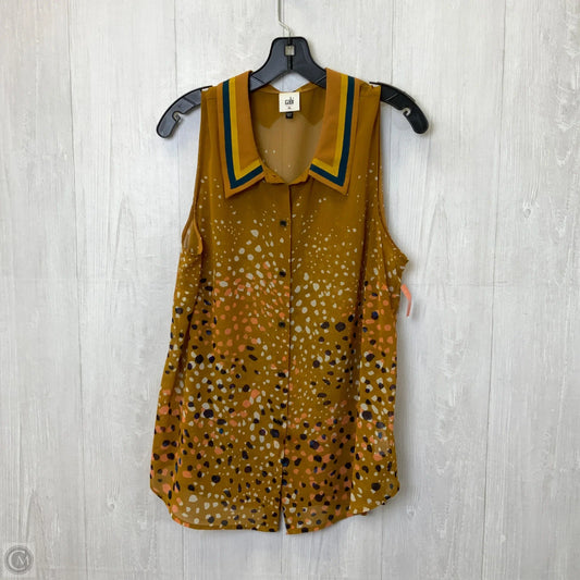 Top Sleeveless By Cabi In Orange, Size: Xl