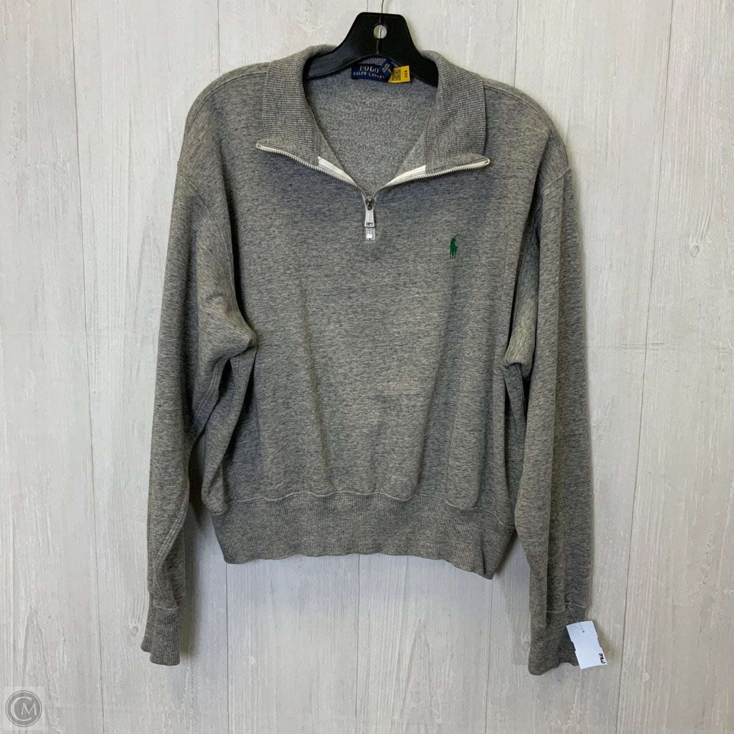 Sweatshirt Collar By Polo Ralph Lauren In Grey, Size: L