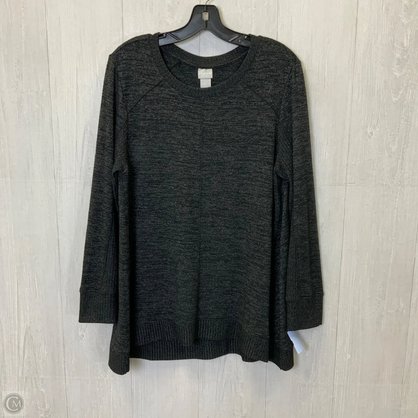 Top Long Sleeve By Chicos In Black, Size: L