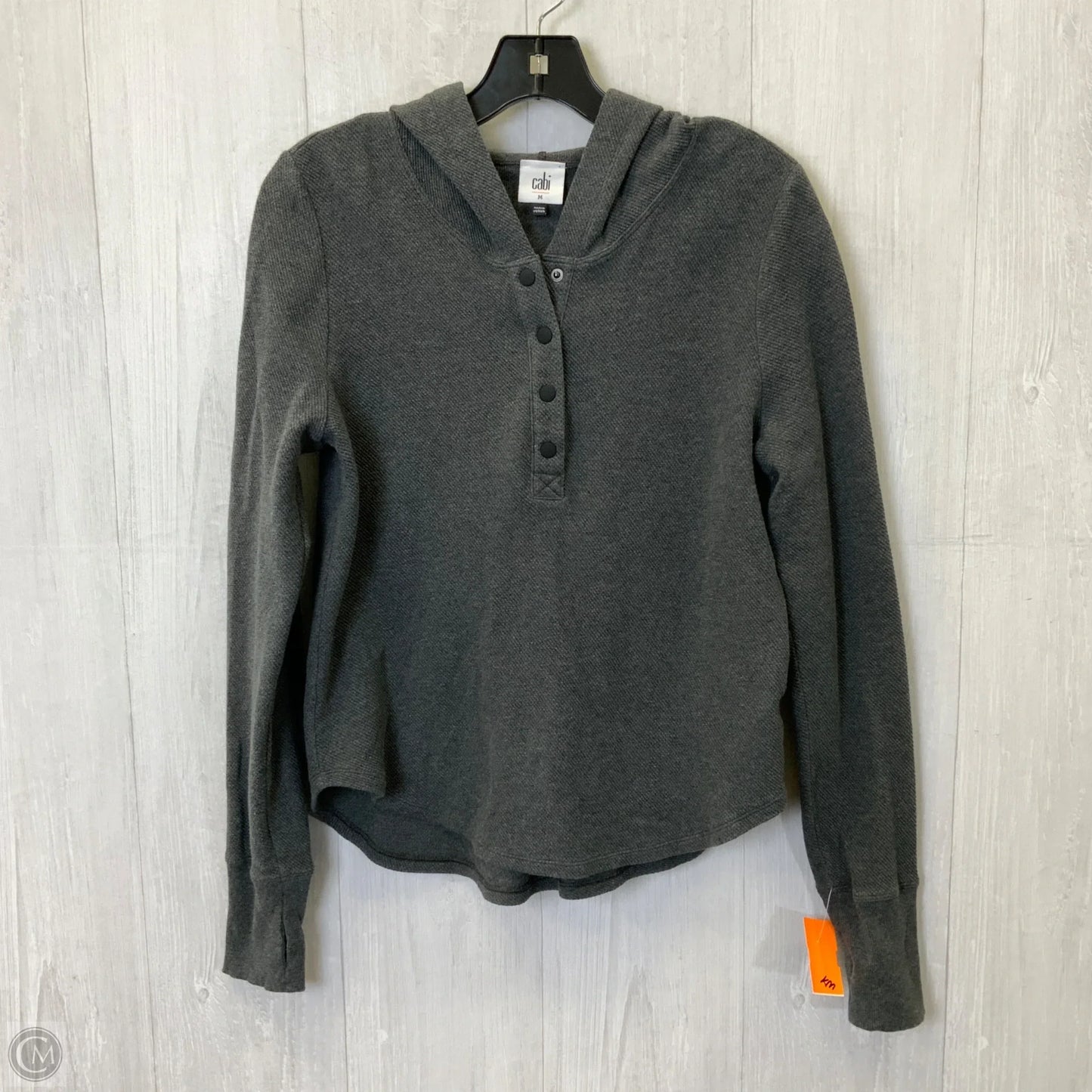 Top Long Sleeve By Cabi In Grey, Size: M