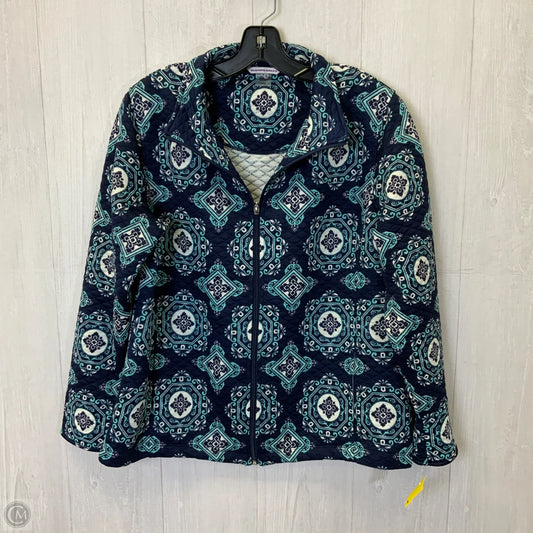 Jacket Puffer & Quilted By Allison Daley In Blue, Size: L