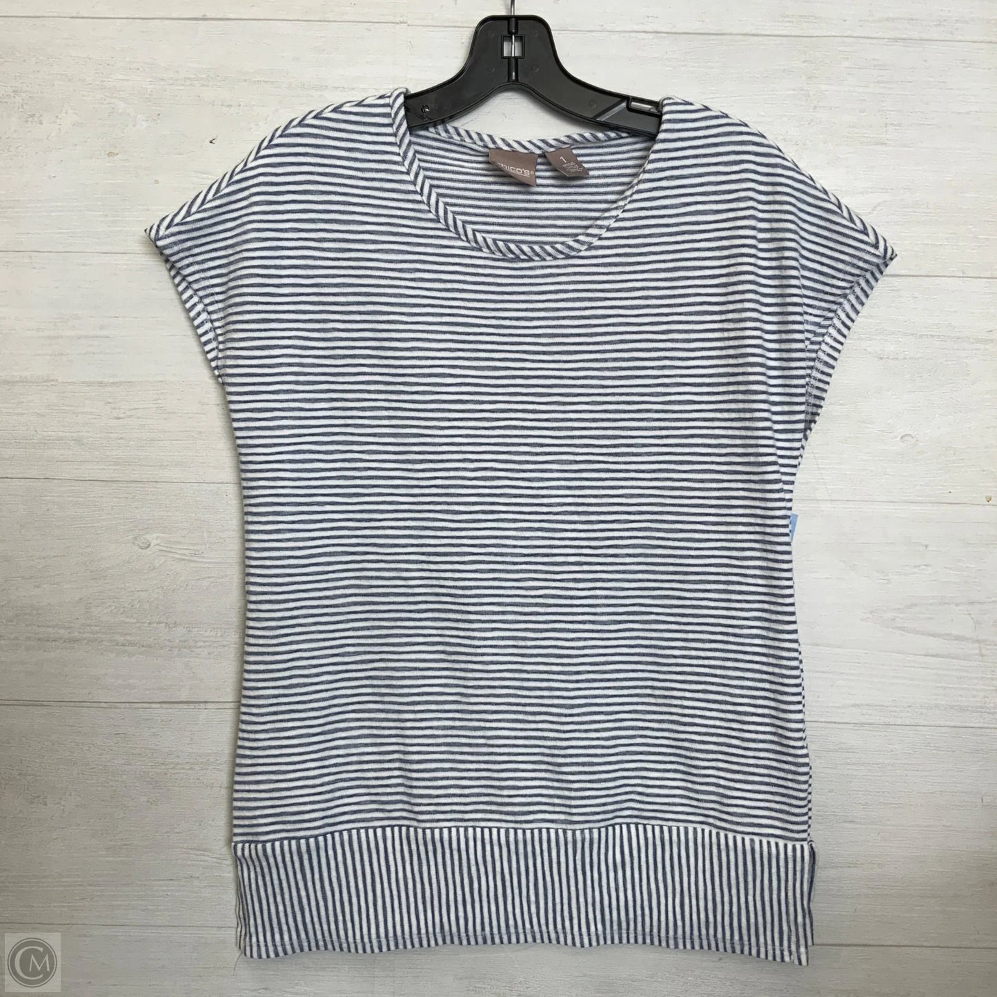 Top Short Sleeve By Chicos In White, Size: M