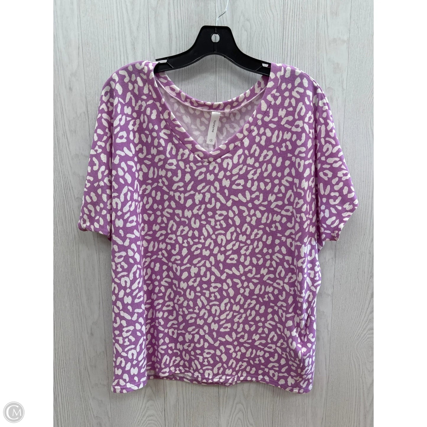 Top Short Sleeve By Honeyme In Lavender, Size: S