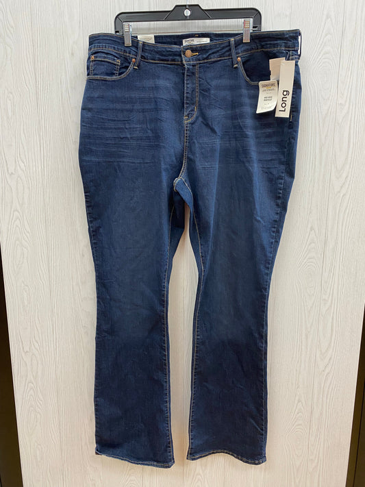 Blue Denim Jeans Boot Cut Levis, Size 22