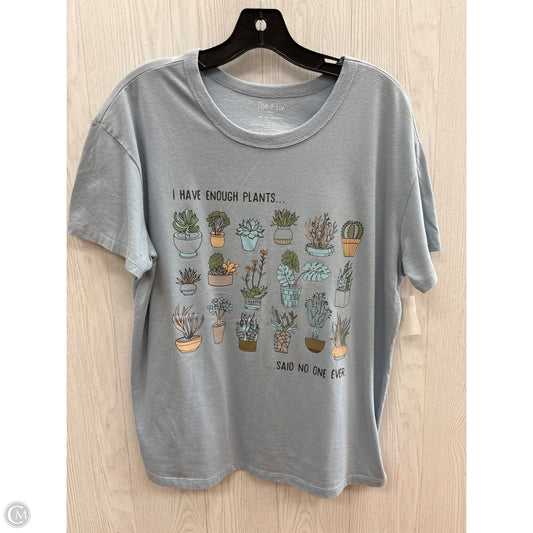 Top Short Sleeve By Zoe And Liv In Blue, Size: Xl