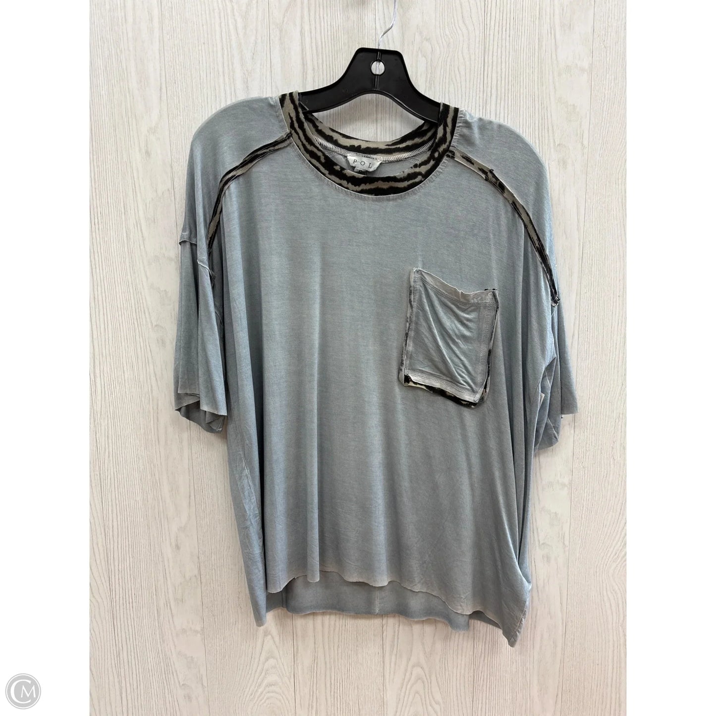 Top Short Sleeve By Pol In Blue, Size: S