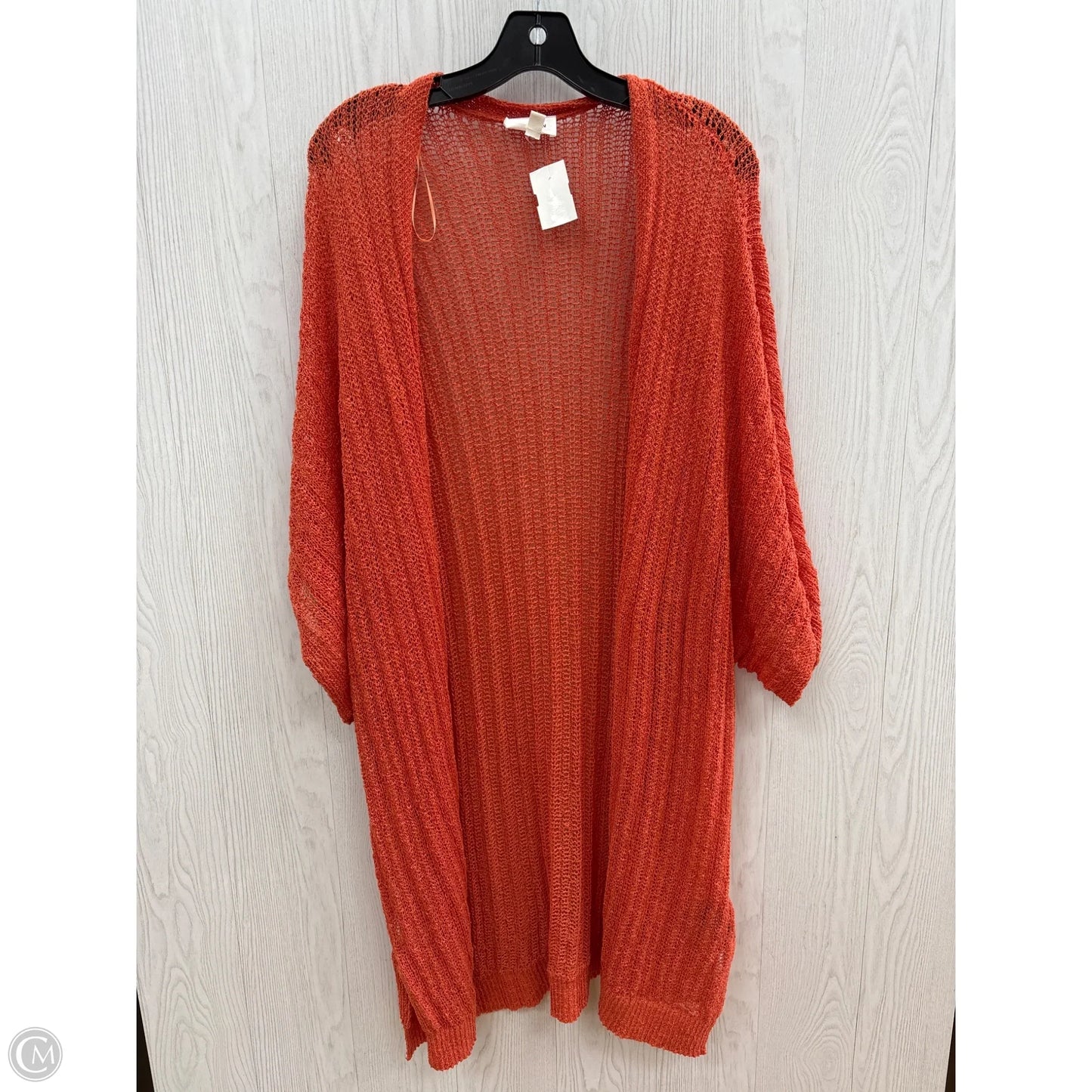 Cardigan By Clothes Mentor In Orange, Size: 3x