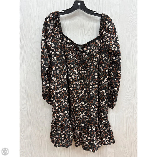 Dress Casual Short By Lily Rose In Floral Print, Size: L