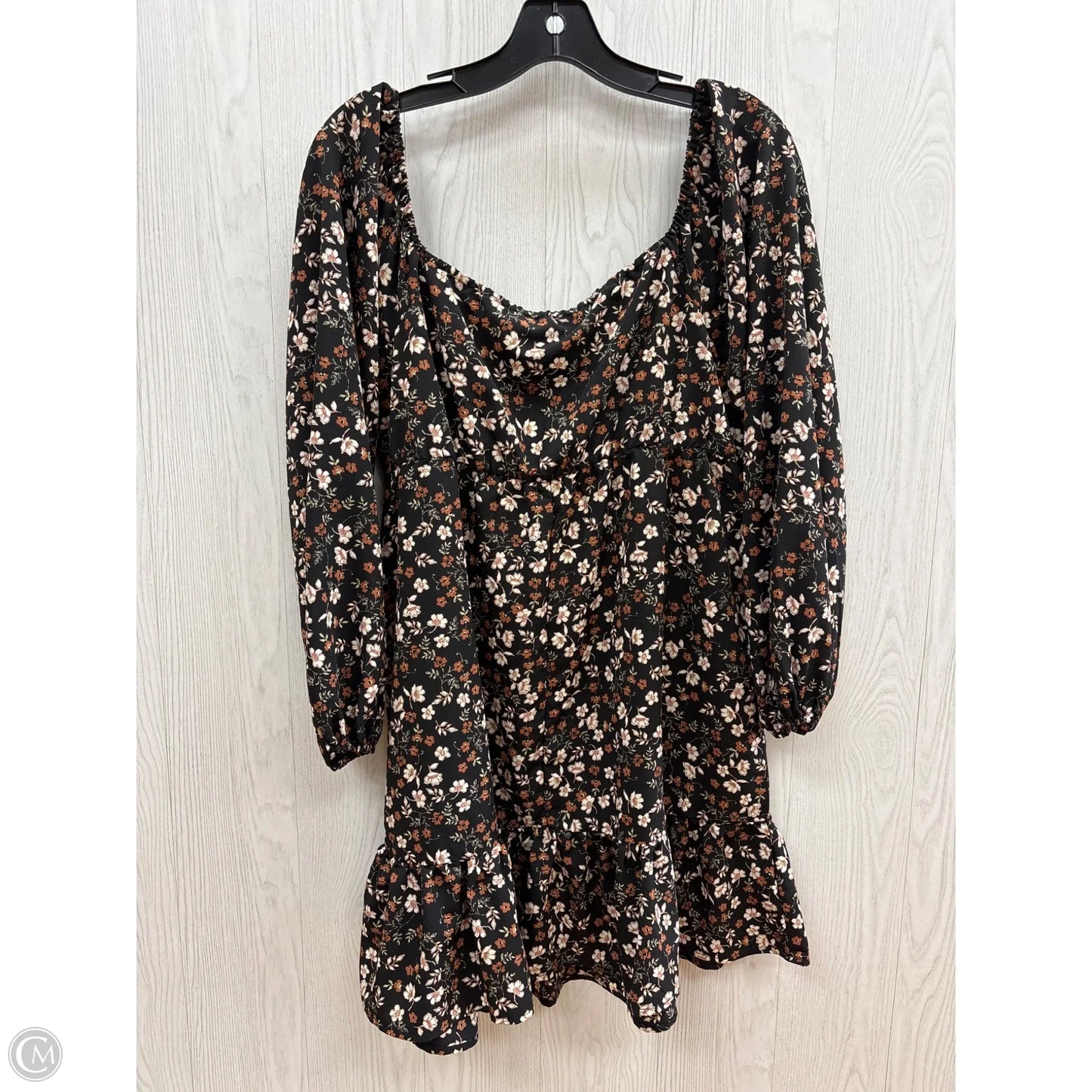 Dress Casual Short By Lily Rose In Floral Print, Size: L