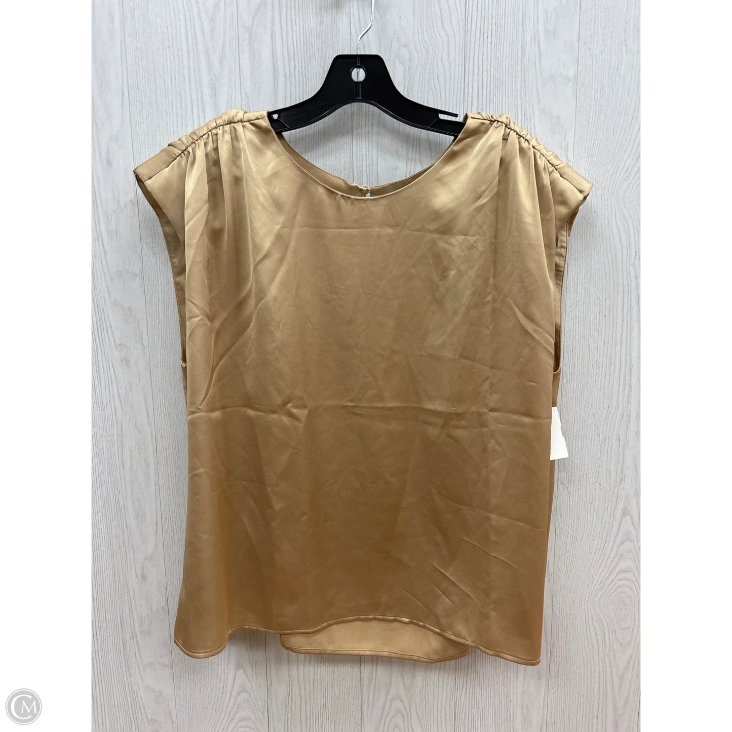 Top Sleeveless By Ann Taylor In Gold, Size: Xxl