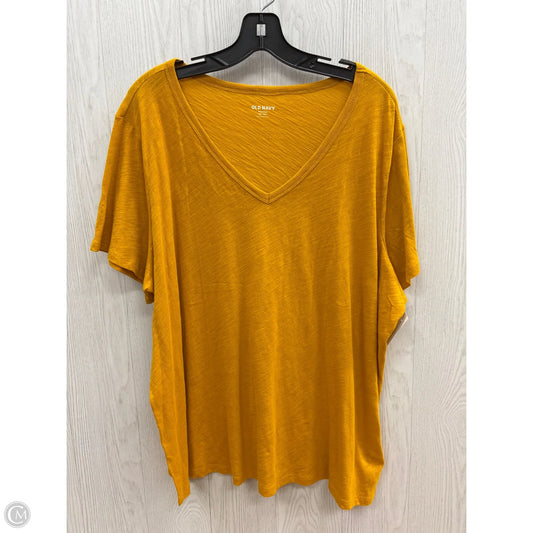 Top Short Sleeve Basic By Old Navy In Yellow, Size: Xxl