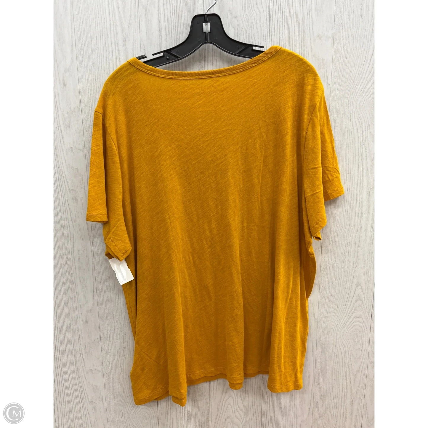 Top Short Sleeve Basic By Old Navy In Yellow, Size: Xxl