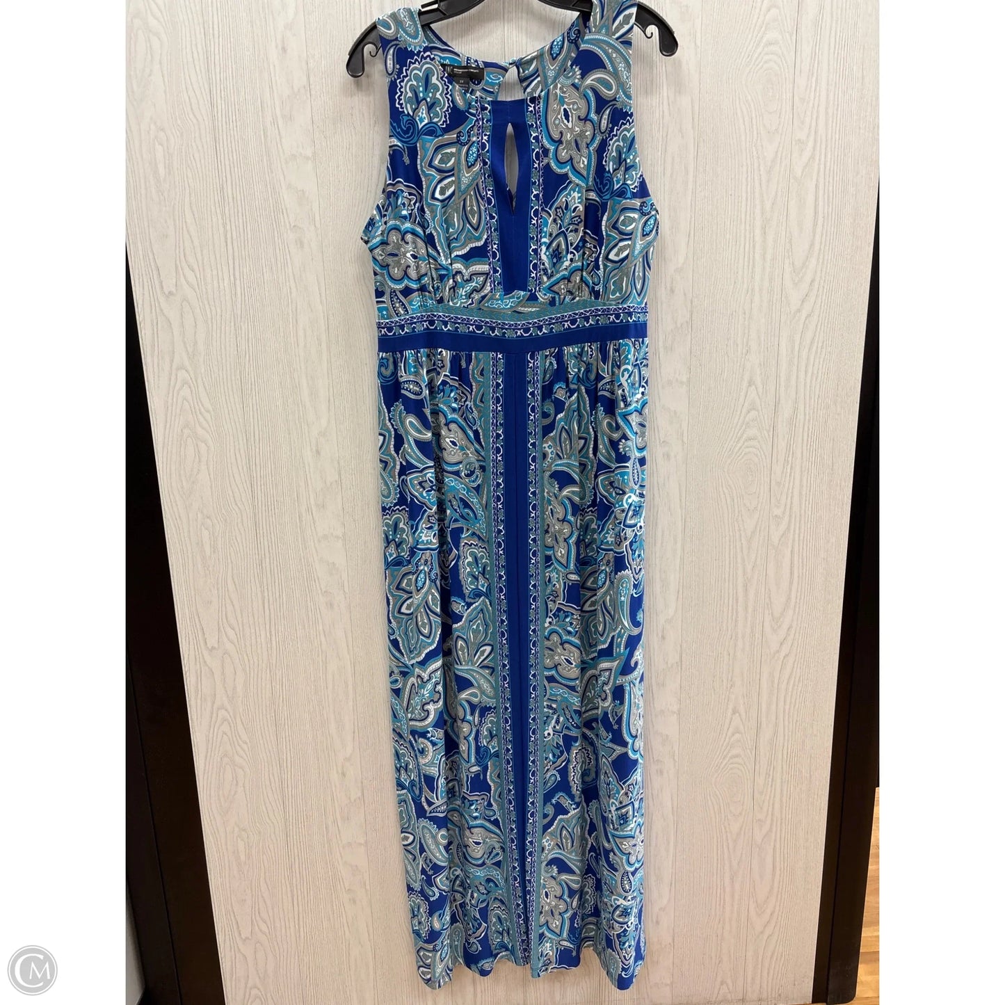Dress Casual Maxi By Inc In Blue & Grey, Size: 2x
