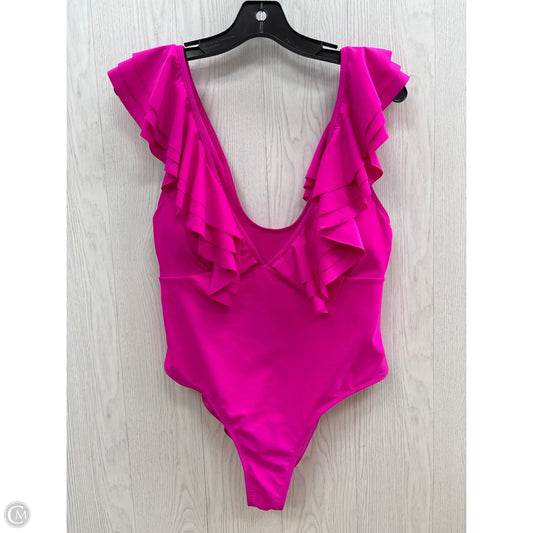 Swimsuit By Shein In Pink & Purple, Size: Xl
