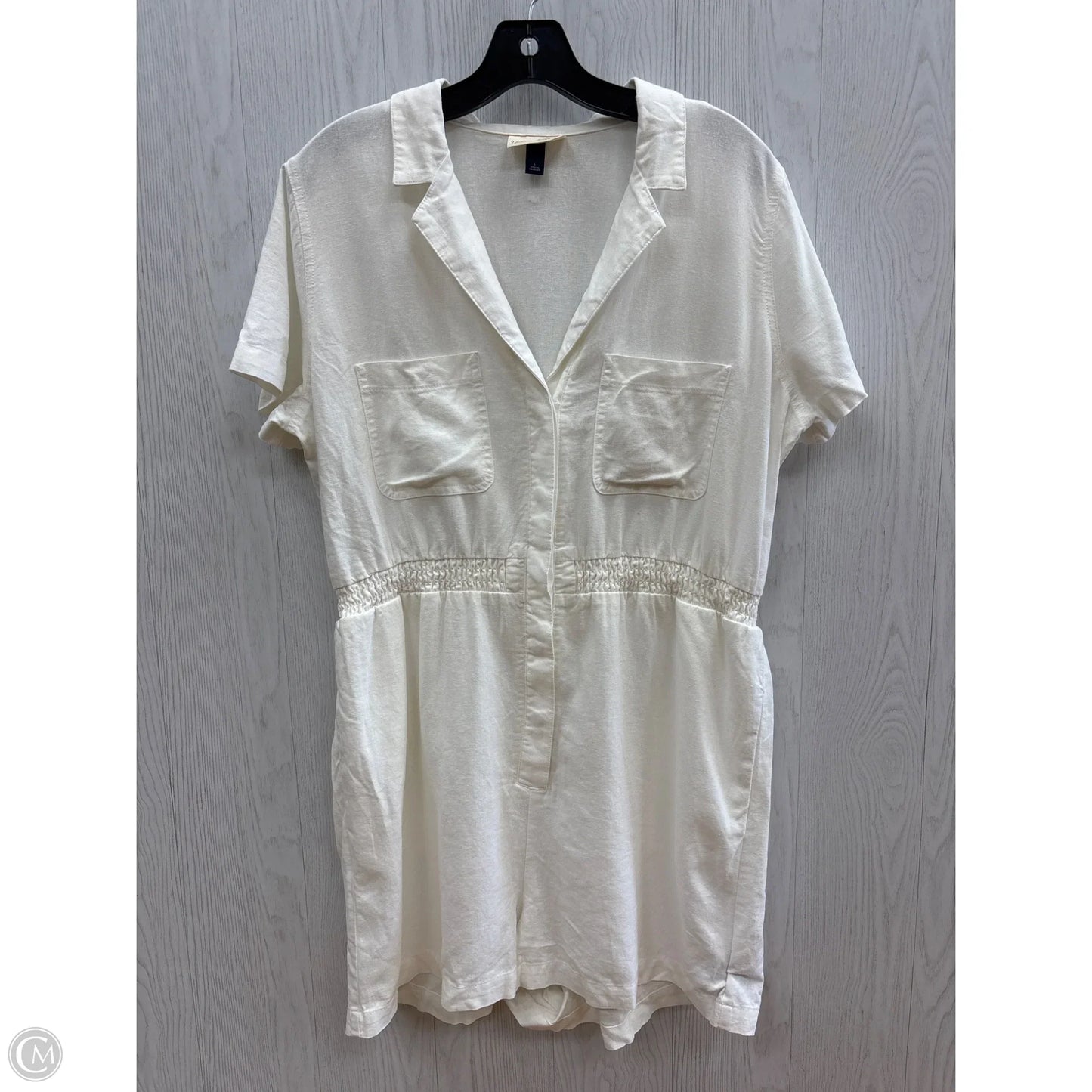 Romper By Universal Thread In White, Size: L