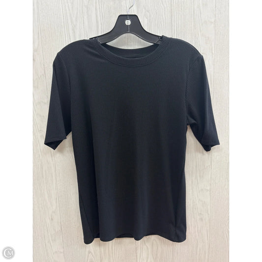 Top Short Sleeve By Simply Vera In Black, Size: L