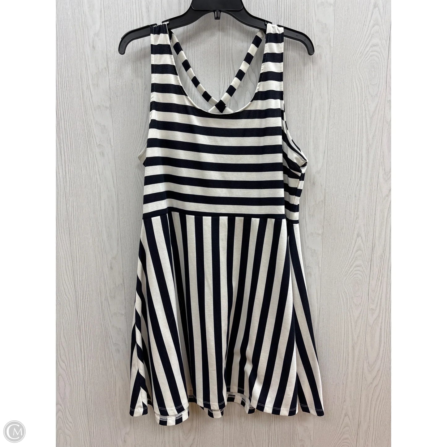 Dress Casual Short By H&m In Blue & White, Size: Xl