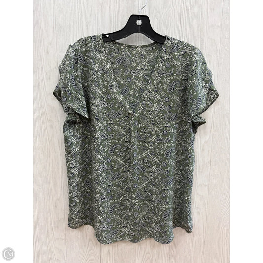 Top Short Sleeve By Shein In Green, Size: M