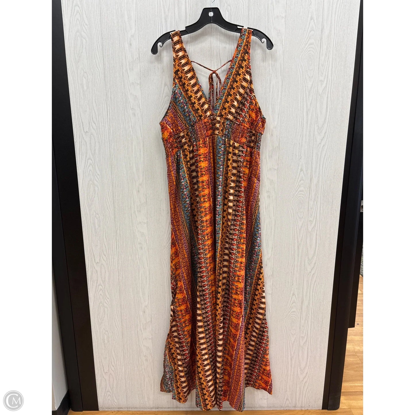 Dress Casual Maxi By Shein In Orange & Purple, Size: Xl