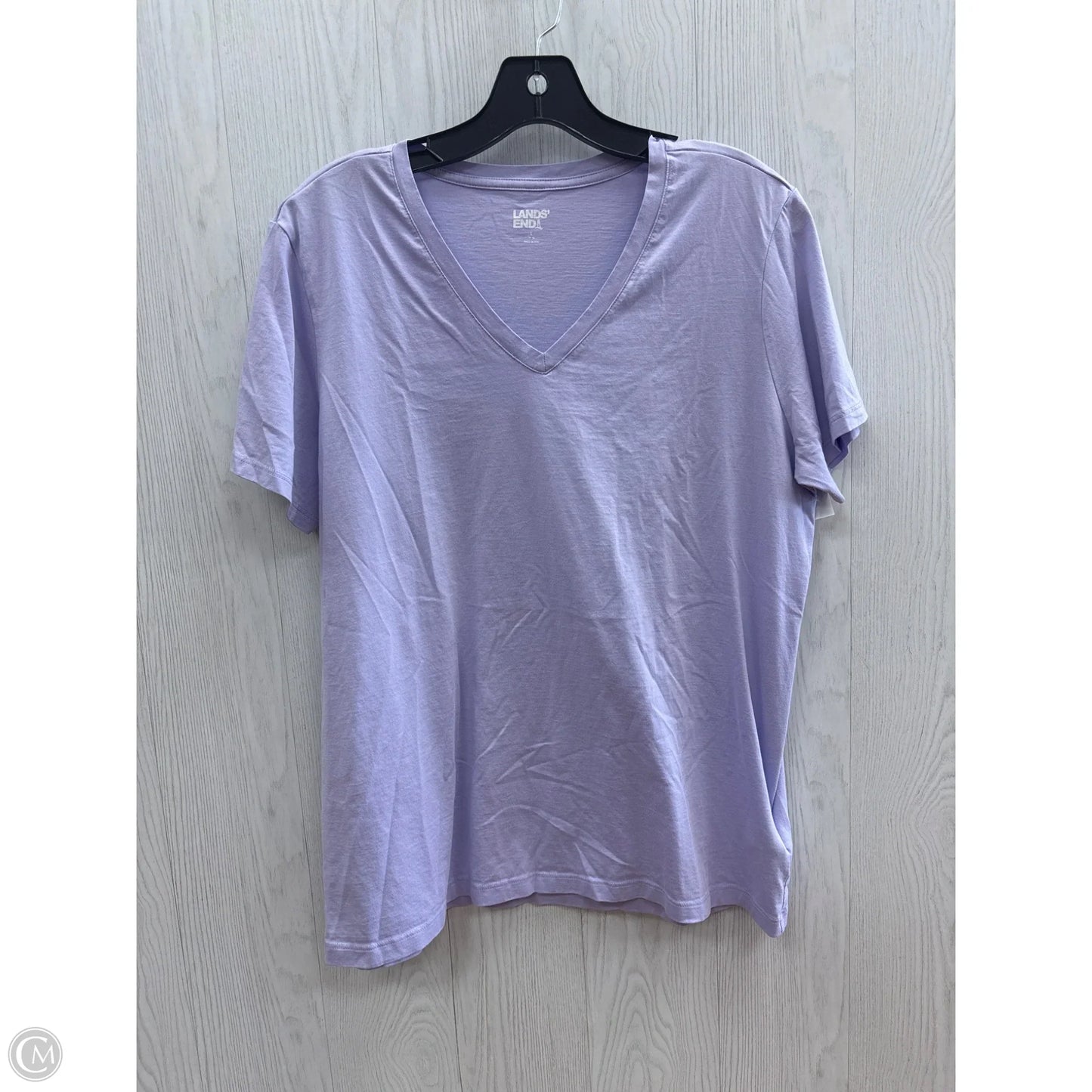 Top Short Sleeve By Lands End In Purple, Size: L