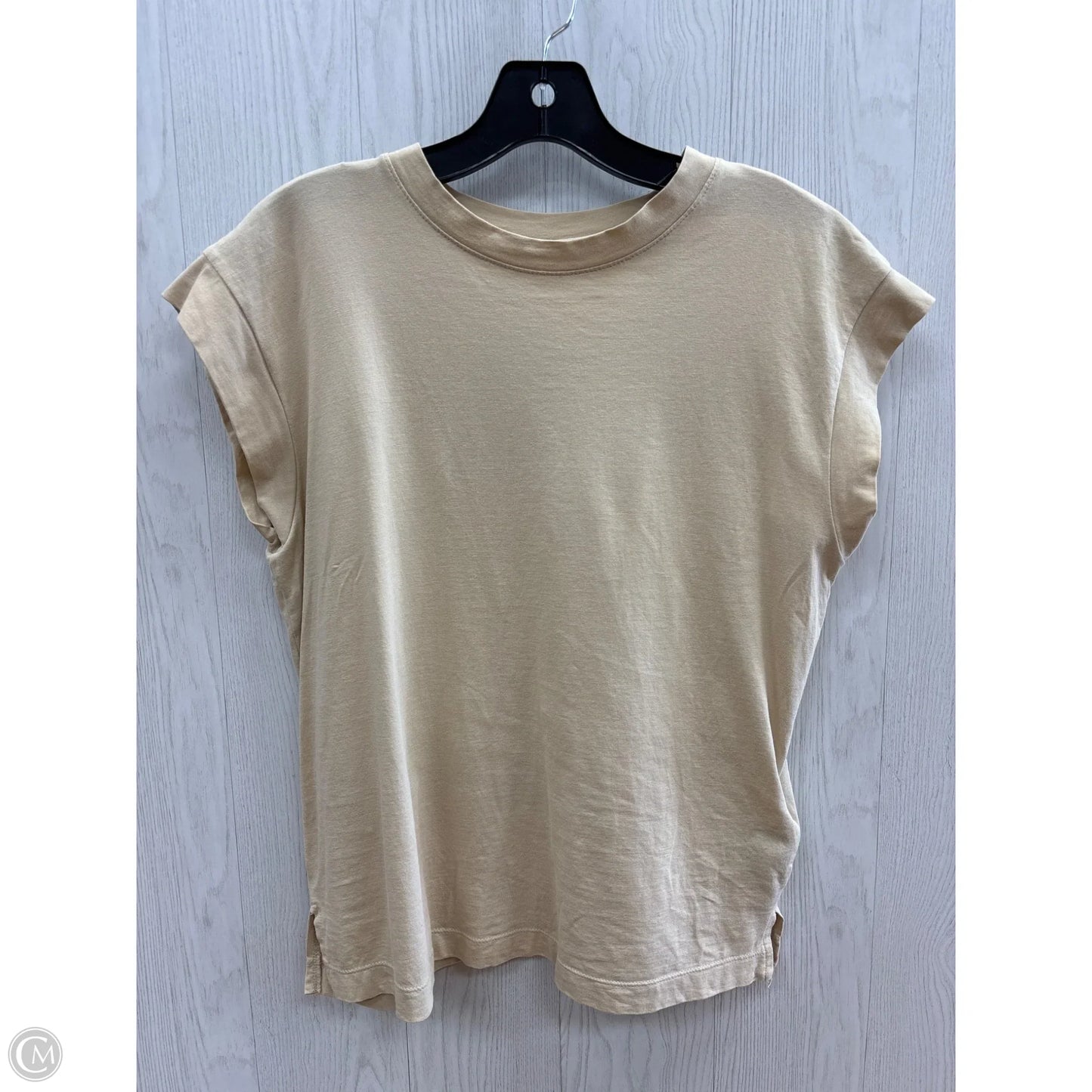 Top Short Sleeve By A New Day In Beige, Size: S