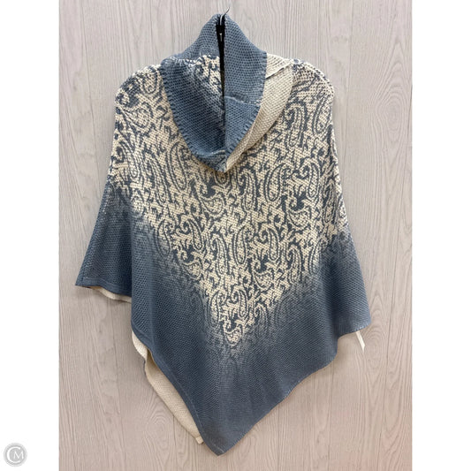 Sweater By Chicos In Blue & Cream, Size: Osfm
